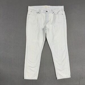 Levi Jeans Womens 32 (Fits 36x27) Blue White Pinstripe Boyfriend Relaxed Fit